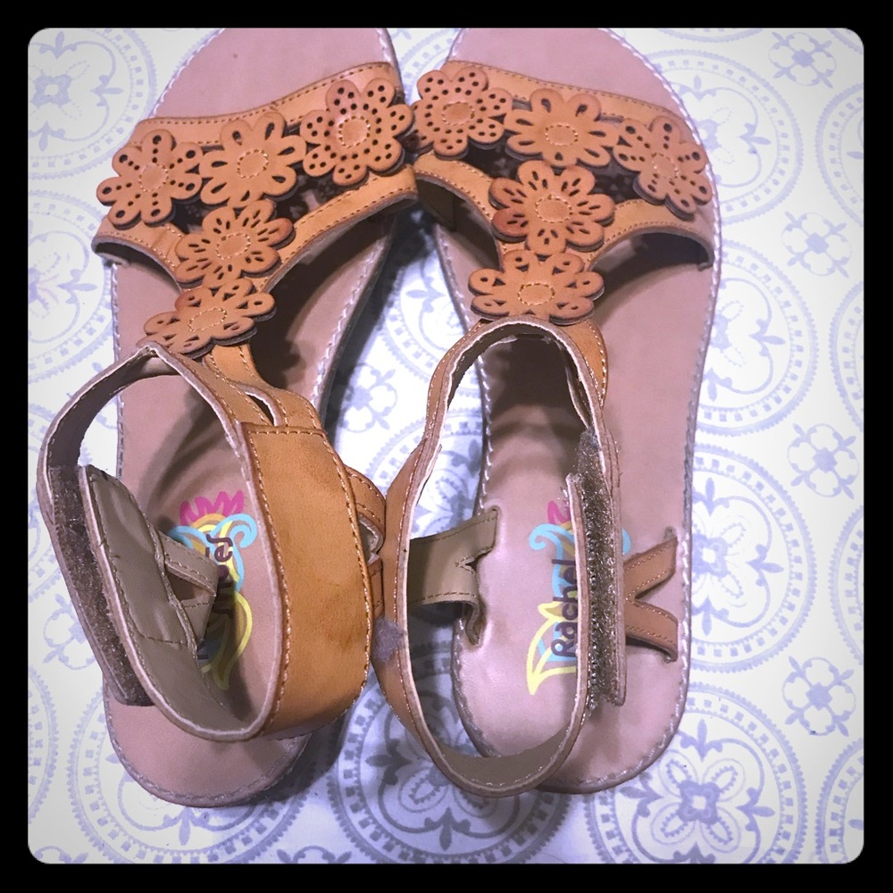 Brown mustard tan sandals